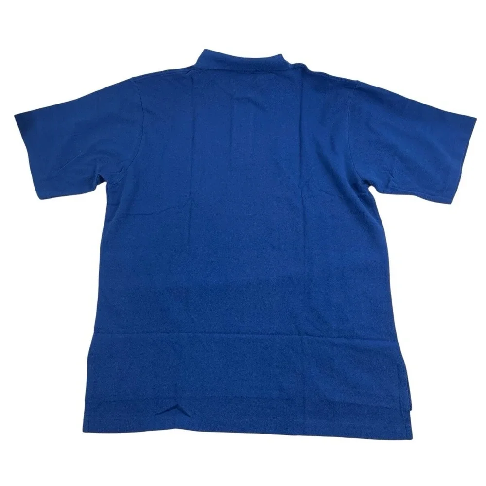 Polo Ralph Lauren Golf Blue Cotton Embroidered Crest Polo Shirt Mens XL VTG NWT